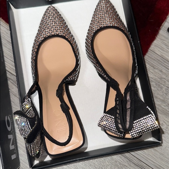 INC International Concepts Women's Black Mesh Heels 8.5 NIB - Picture 3 of 7